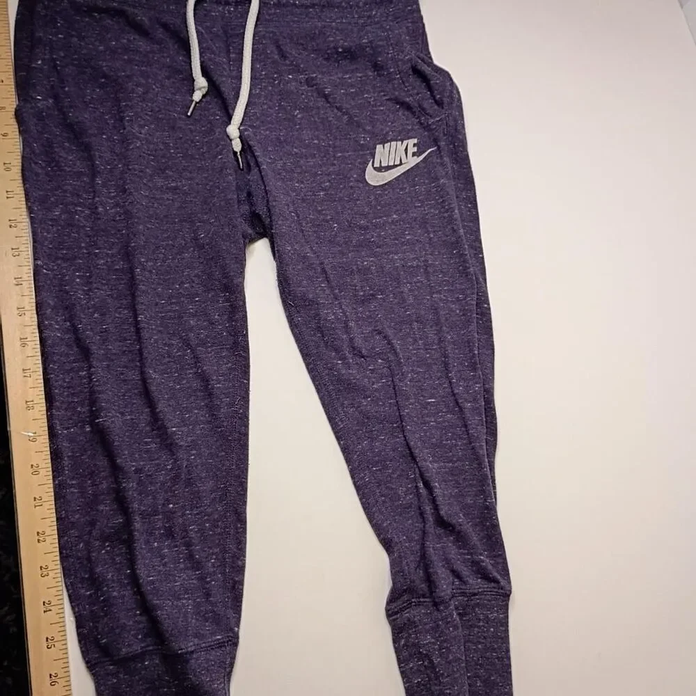Nike purple joggers with silver logo Size S #athleisure